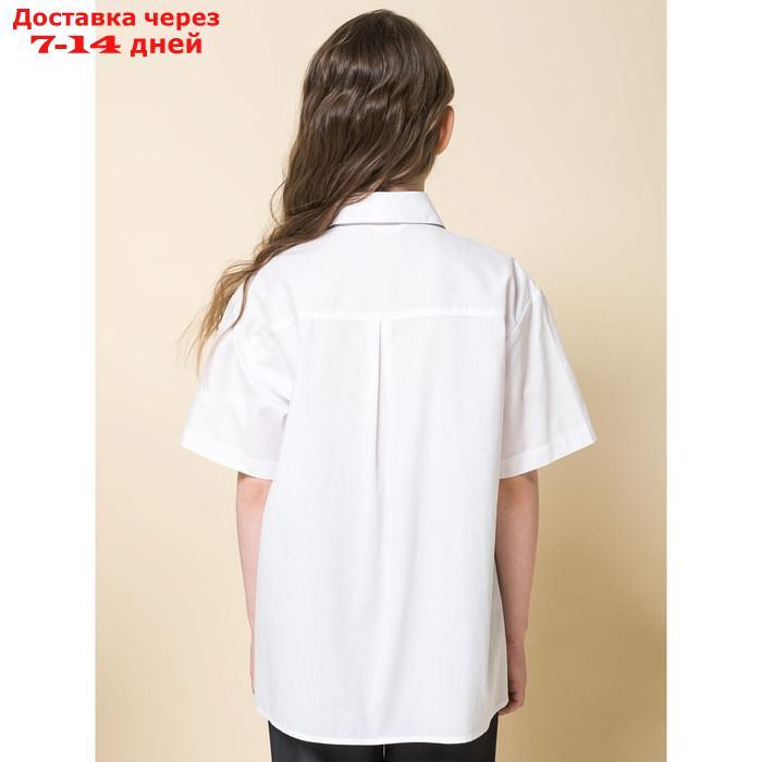 Блузка для девочек, рост 122 см, цвет белый - фото 3 - id-p226967006