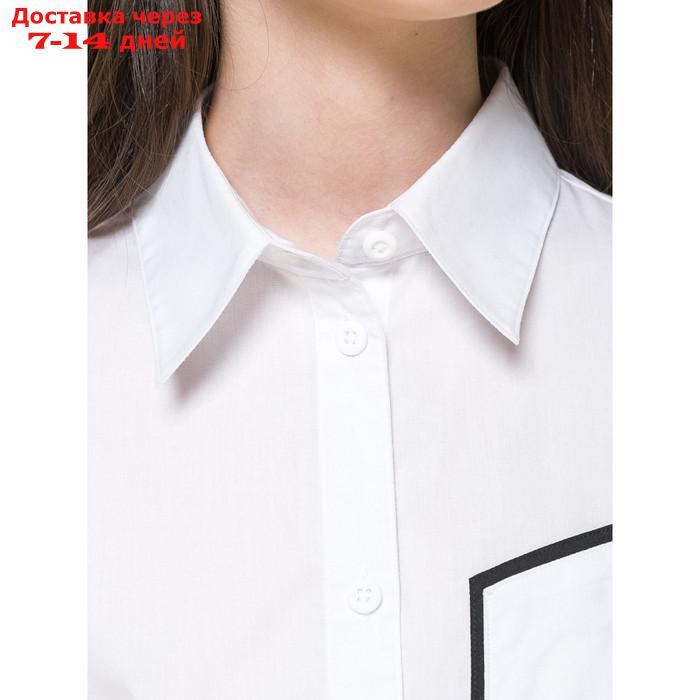 Блузка для девочек, рост 122 см, цвет белый - фото 4 - id-p226967006