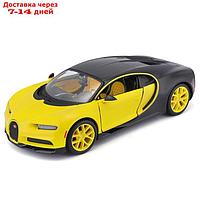 Машинка Maisto Die-Cast Bugatti Chiron, открывающиеся двери, 1:24, цвет чёрно-жёлтый