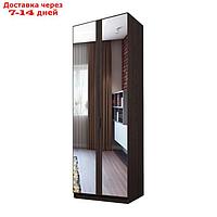 Шкаф 2-х дверный "Экон", 800×520×2300 мм, зеркало, штанга и полки, цвет венге