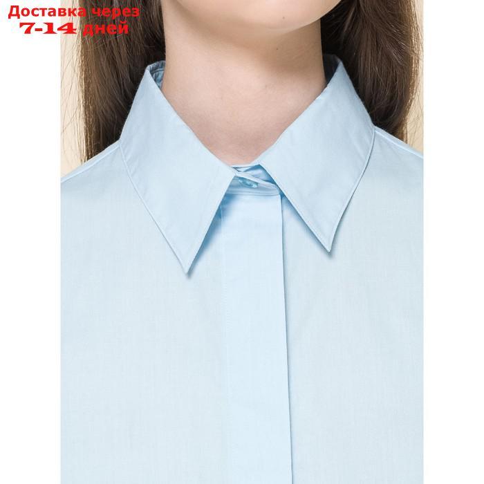 Блузка для девочек, рост 134 см, цвет голубой - фото 4 - id-p226967042