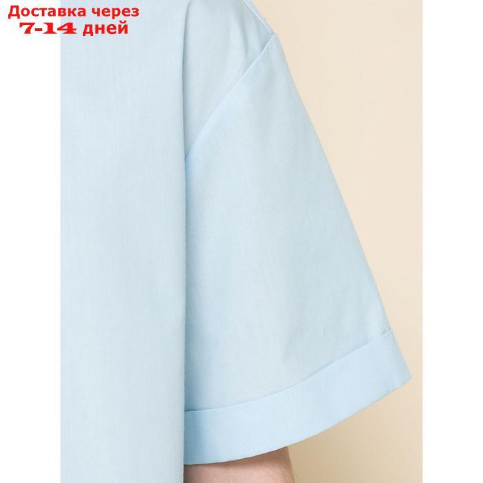 Блузка для девочек, рост 134 см, цвет голубой - фото 5 - id-p226967042