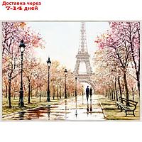 Репродукция картины "Весенний Париж", 70х100 см, рама 22-001d