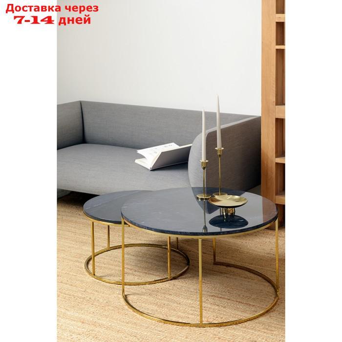 Набор столиков журнальных Hans, 800×800×450 мм, цвет чёрный мрамор - фото 3 - id-p226951371