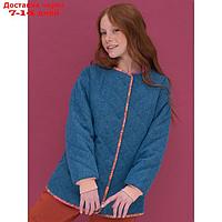 Куртка двусторонняя для девочек, рост 146 см, цвет джинс