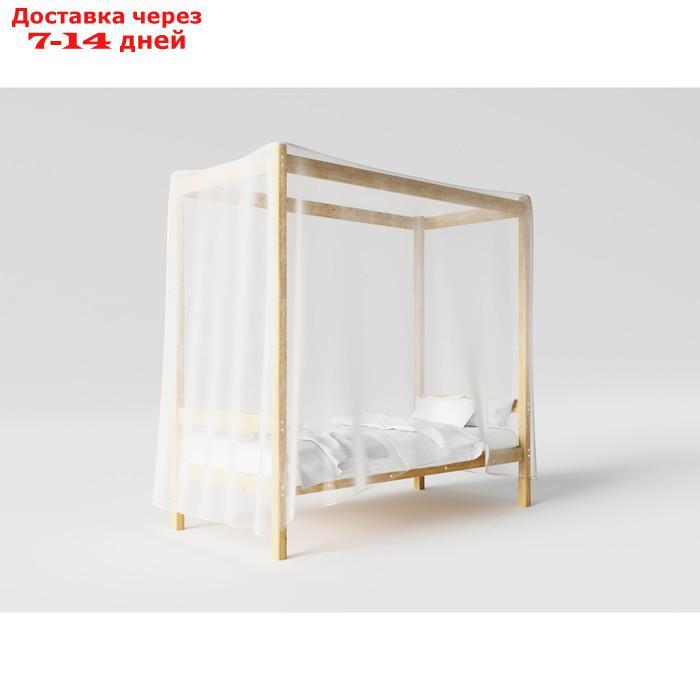 Односпальная кровать "Лео" с каркасом под балдахин, 90×190 см, массив сосны, без покрытия - фото 5 - id-p226983472