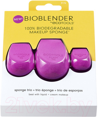 Набор спонжей для макияжа Ecotools Bioblender Makeup Sponge Trio ET3176 - фото 4 - id-p227263627