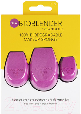 Набор спонжей для макияжа Ecotools Bioblender Makeup Sponge Trio ET3176 - фото 5 - id-p227263627