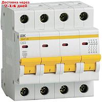 Выключатель автоматический IEK, четырехполюсный, C 63 А, ВА 47-29, 4.5 кА, MVA20-4-063-C