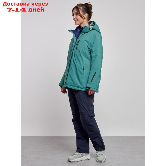 Костюм горнолыжный женский зимний, размер 60, цвет зелёный - фото 3 - id-p226967096