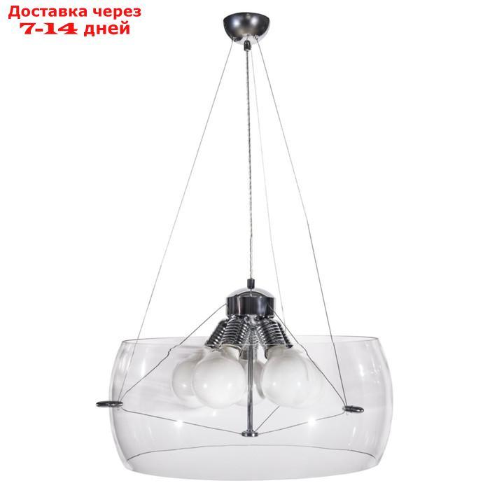 Светильник подвесной Crystal Lux, Style 3091/205, E27, 5х60 Вт, 20х50х50 см, цвет хром - фото 1 - id-p226962798