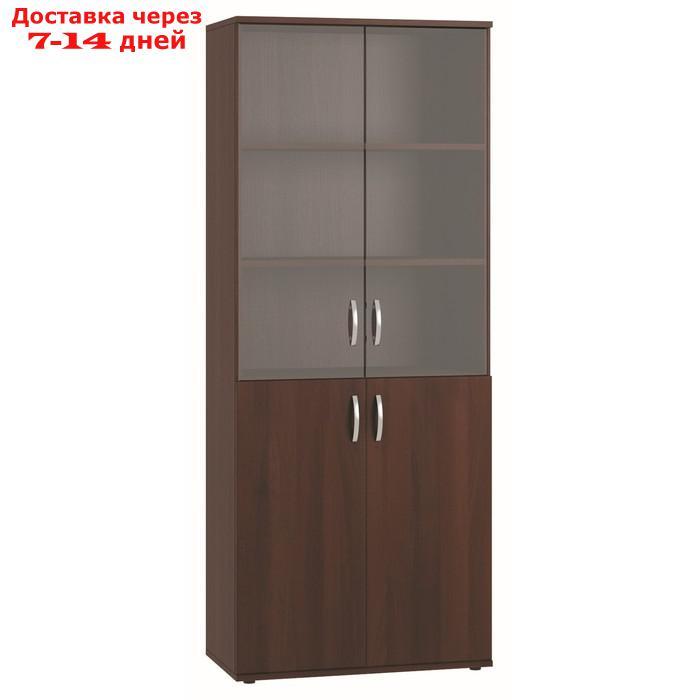 Шкаф 4-х дверный для документов, 804 × 423 × 1980 мм, витрина, цвет орех мария луиза - фото 1 - id-p226952082