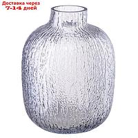 Декоративная ваза из цветного стекла, 170×170×230 мм, цвет голубой