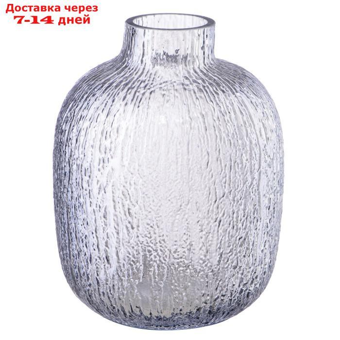 Декоративная ваза из цветного стекла, 170×170×230 мм, цвет голубой - фото 1 - id-p226978281