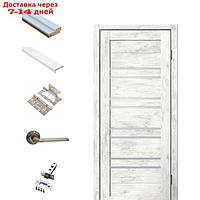 Комплект двери ЭКОШПОН 282 Ель альпийская, мателюкс + комплект фурнитуры 900х2000х36