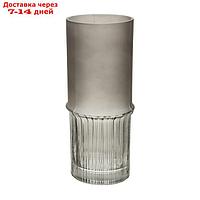 Декоративная ваза из комбинированного стекла, 111×111×255 мм, цвет серый