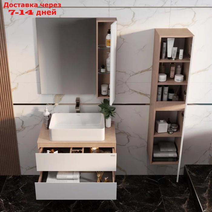 Шкаф-зеркало для ванной комнаты Onika "Алеста 80", правый 80х15,4х81,6 см - фото 4 - id-p226957367