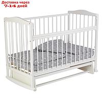 Кровать детская Фея 204, с маятником, цвет белый