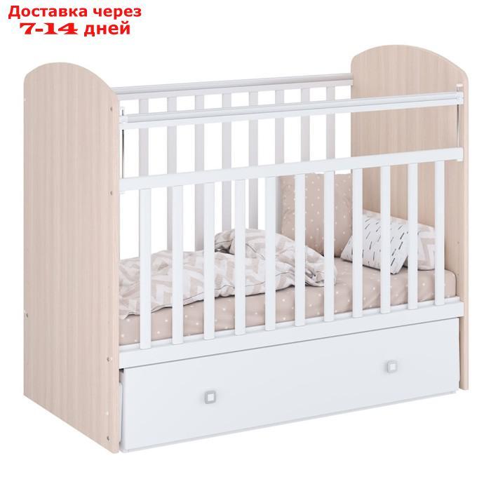 Кроватка детская Фея 750, цвет дуб, пастельный-белый - фото 1 - id-p226938964