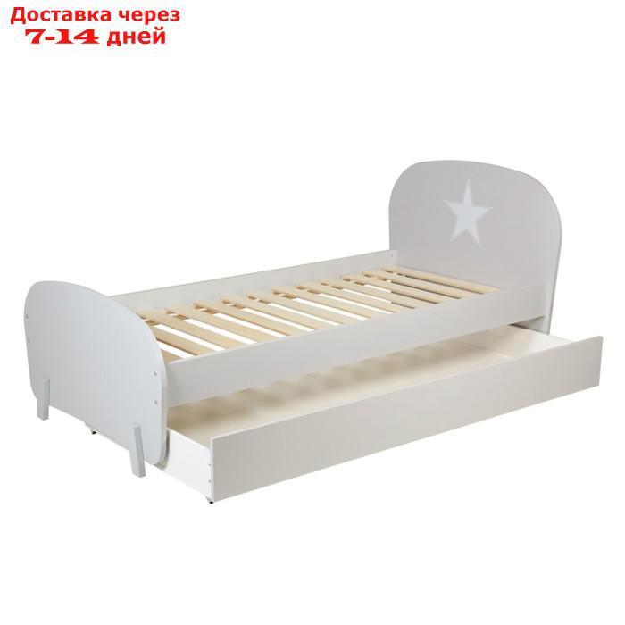 Кровать детская Polini Kids Mirum 1915 c ящиком, цвет серый / серый - фото 1 - id-p226938981
