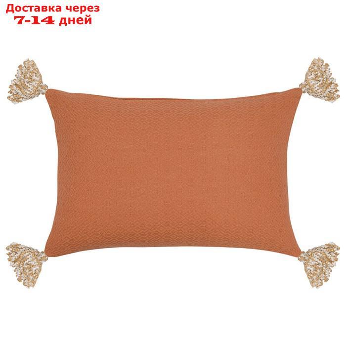 Подушка декоративная терракотового цвета с аппликацией Geometry Ethnic, размер 30х45 см - фото 6 - id-p226976809