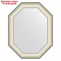 Зеркало Evoform в багетной раме, 78 мм, 59х74 см, цвет белая кожа с хромом
