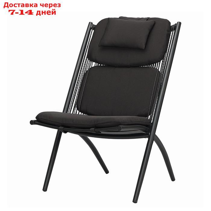 Кресло Hakon, 600×800×850 мм, искусственный ротанг, цвет чёрный - фото 1 - id-p226952140