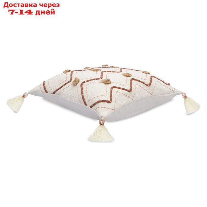 Подушка декоративная с кисточками и вышивкой Geometry Ethnic, размер 45х45 см - фото 3 - id-p226976811
