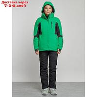 Горнолыжный костюм женский зимний, размер 50, цвет зелёный