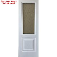 Дверь СИМПЛ-5 ЭМАЛЬ ДО Белый, стекло Ромб 900х2000