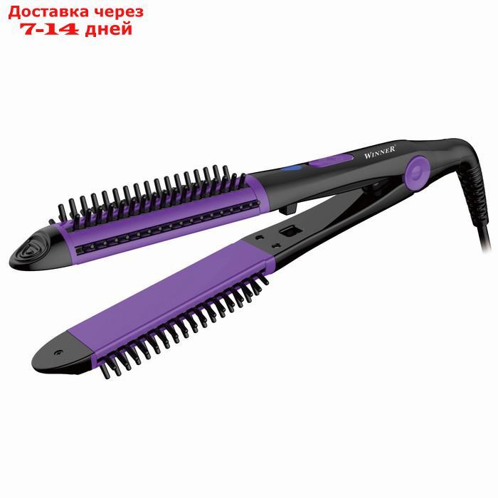 Щипцы для выпрямления и завивки волос Winner. Electronics, 55 вт, 180-230 градусов, шнур 1,6 м, фиолетовый - фото 1 - id-p226941262