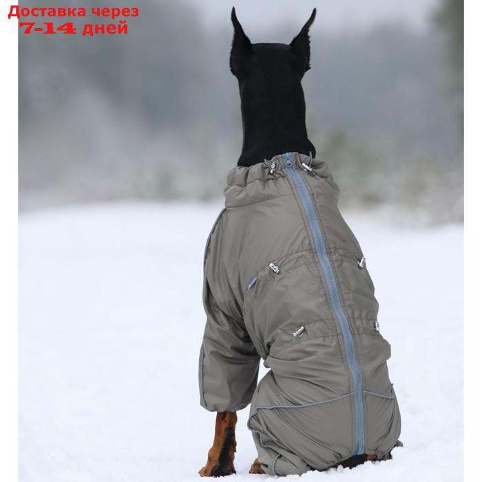 Комбинезон для собак (кобель), утепленный флисовый, р. 60-1 (ДС 60 см, ОШ 62 см, ОГ 90 см), хаки 1 - фото 2 - id-p226970336