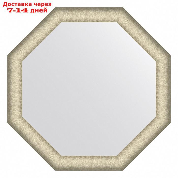 Зеркало Evoform в багетной раме, 59 мм, 65х65 см, цвет брашированное серебро - фото 1 - id-p226999501