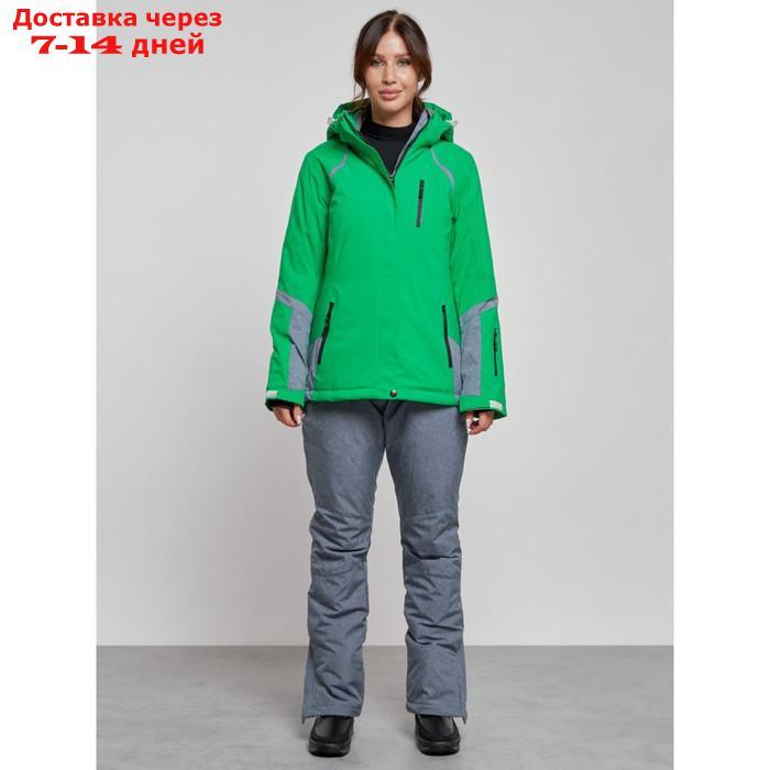 Горнолыжный костюм женский зимний, размер 46, цвет зелёный - фото 1 - id-p226973685