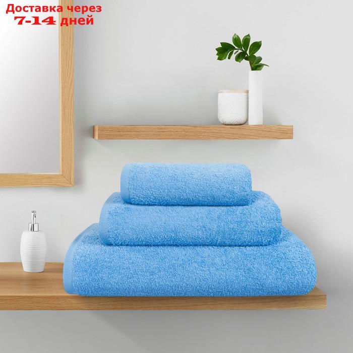 Набор махровых полотенец Florentine blue, размер 40х70 см, 50х90 см, 70х140 см, цвет синий - фото 1 - id-p226952203