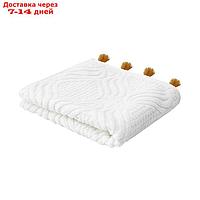Полотенце для рук белое, с кисточками цвета карри Essential, размер 50х90 см