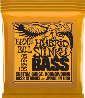 Струны для бас-гитары Ernie Ball 2833 Hybrid Slinky Bass 45-105 - фото 1 - id-p227268451