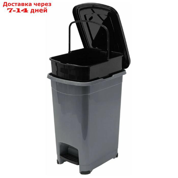 Бак для мусора HobbyLife 10 литров, с внутренним ведром, с крышкой и педалью - фото 4 - id-p226945860