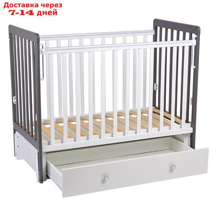 Кровать детская Фея 328-01, цвет белый-графит - фото 1 - id-p226954050