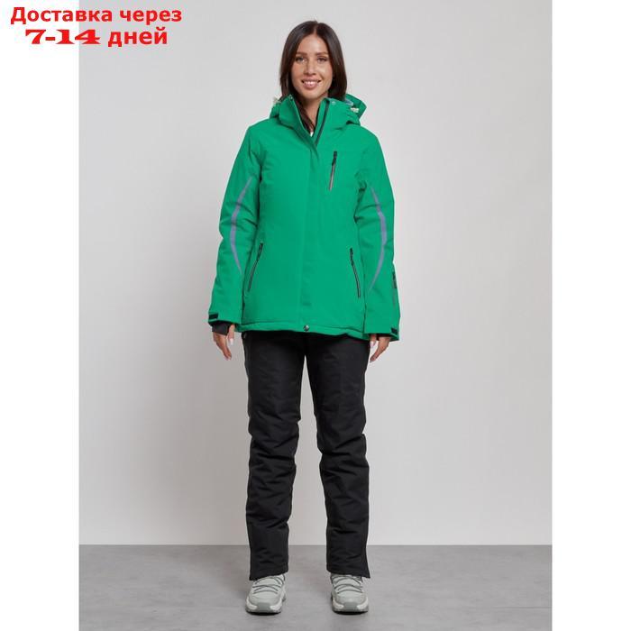 Горнолыжный костюм женский зимний, размер 48, цвет зелёный - фото 1 - id-p226975091