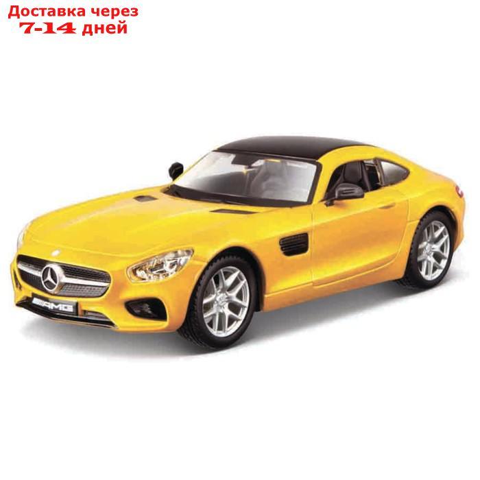 Машинка Bburago Mercedes-Amg Gt, Die-Cast, 1:32, цвет жёлтый - фото 1 - id-p226939107