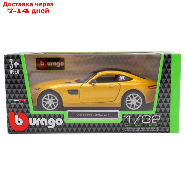 Машинка Bburago Mercedes-Amg Gt, Die-Cast, 1:32, цвет жёлтый - фото 7 - id-p226939107