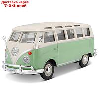 Машинка Maisto Die-Cast Volkswagen Van Samba, открывающиеся двери, 1:25, цвет зелёный