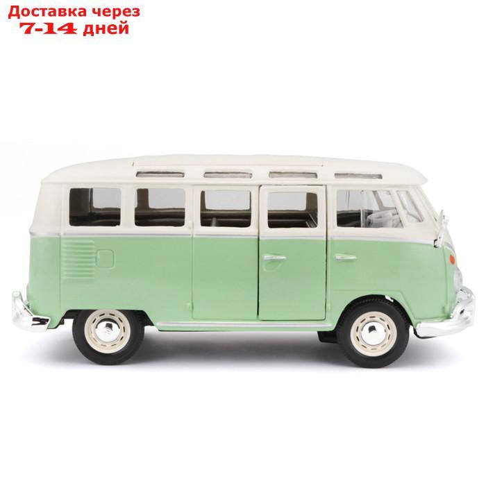 Машинка Maisto Die-Cast Volkswagen Van Samba, открывающиеся двери, 1:25, цвет зелёный - фото 4 - id-p226939109