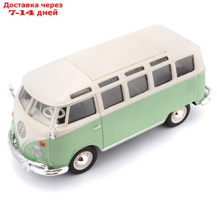 Машинка Maisto Die-Cast Volkswagen Van Samba, открывающиеся двери, 1:25, цвет зелёный - фото 7 - id-p226939109
