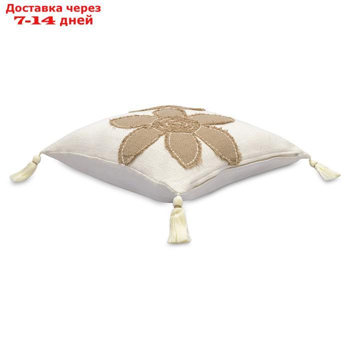 Подушка декоративная с аппликацией Flowers Ethnic, размер 45х45 см - фото 3 - id-p226976981