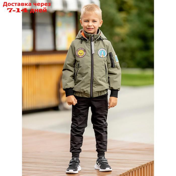 Куртка-бомбер для мальчика, рост 98 см, цвет хаки - фото 2 - id-p226995987