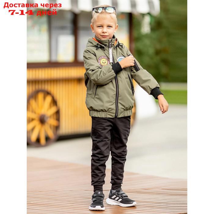 Куртка-бомбер для мальчика, рост 98 см, цвет хаки - фото 3 - id-p226995987
