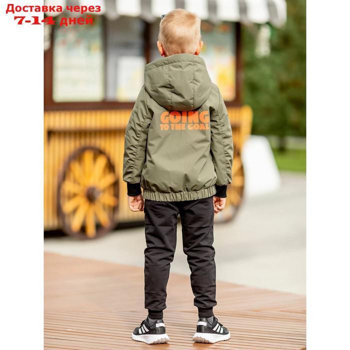 Куртка-бомбер для мальчика, рост 98 см, цвет хаки - фото 5 - id-p226995987