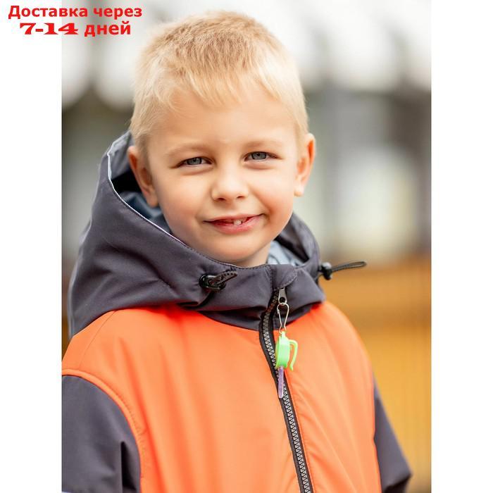 Куртка-бомбер для мальчика, рост 110 см, цвет яркий оранжевый - фото 6 - id-p226995990
